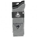 Boutique de Le Coq Sportif Packs De 3 Chaussettes De Sport Noir Gris - Chaussettes Homme